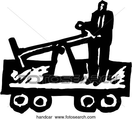 Handcar View Large Clip Art Graphic Clipart - Handcar. Fotosearch