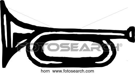 Horn View Large Clip Art Graphic Clipart - Horn. Fotosearch
