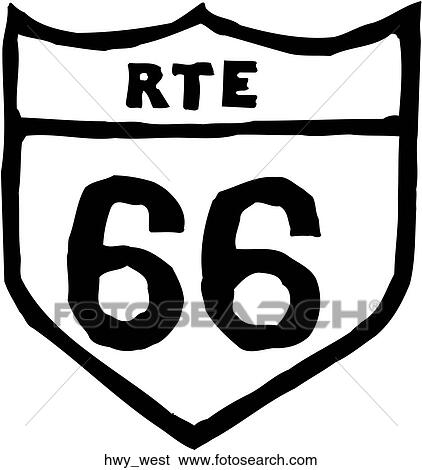 Clip Art - Hwy West. Fotosearch