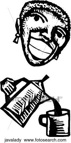 Clip Art - Java Lady. Fotosearch