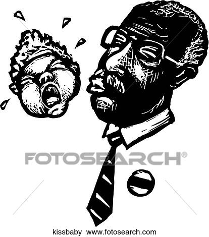 Clip Art - Kiss the Baby. Fotosearch