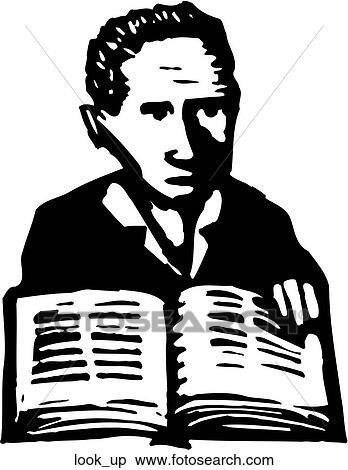 Look It Up View Large Clip Art Graphic Clipart - Look It Up. Fotosearch