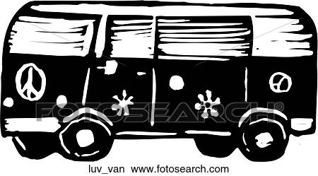 Luv Van View Large Clip Art Graphic Clipart - Luv Van. Fotosearch