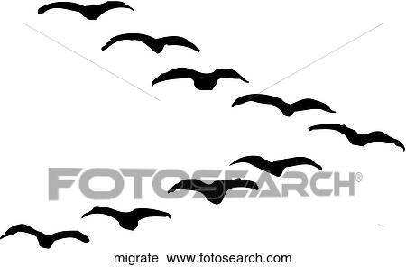 Clipart - Migrate. Fotosearch