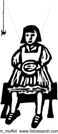 Clip Art - Miss Muffet. Fotosearch