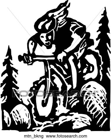 Clipart - Mountain Biking. Fotosearch