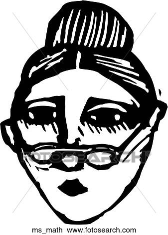 Clipart - Mrs Math. Fotosearch