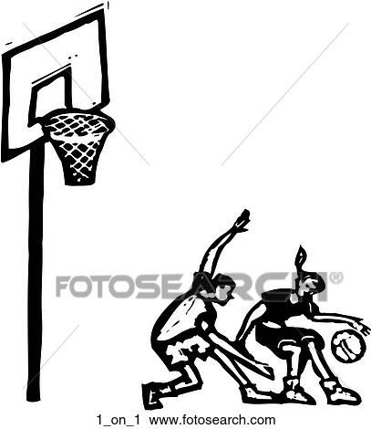 Clipart - One on One. Fotosearch