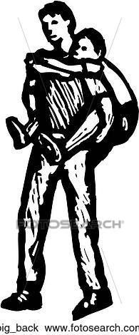 Clipart - Piggy Back. Fotosearch