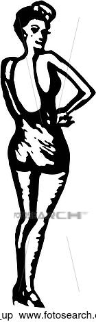 Clipart - Pin-Up. Fotosearch