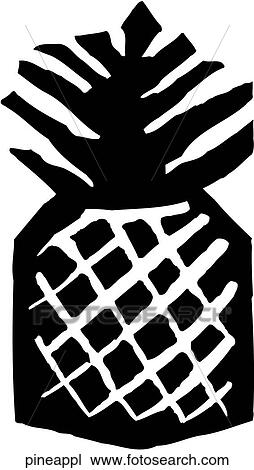 Pineapple View Large Clip Art Graphic Clipart - Pineapple. Fotosearch