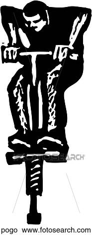 Pogo Stick View Large Clip Art Graphic Clipart - Pogo Stick. Fotosearch