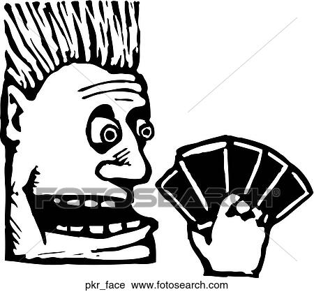 Poker Face View Large Clip Art Graphic Clipart - Poker Face. Fotosearch