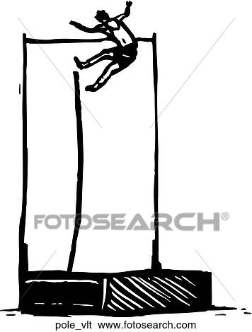 Clip Art - Pole Vault. Fotosearch