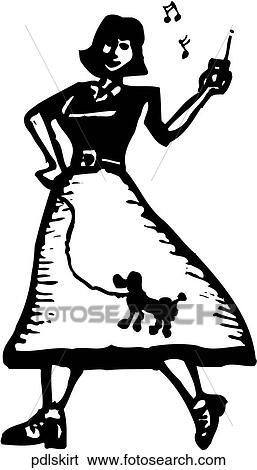 Clip Art - Poodle Skirt. Fotosearch