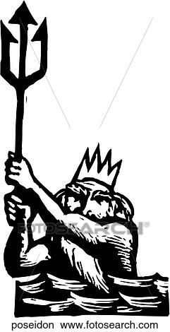 Poseidon View Large Clip Art Graphic Clipart - Poseidon. Fotosearch