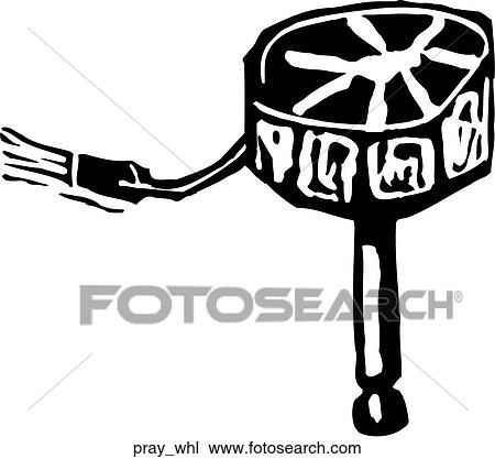 Prayer Wheel View Large Clip Art Graphic Clipart - Prayer Wheel. Fotosearch