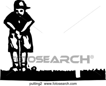 Clipart - Putting. Fotosearch
