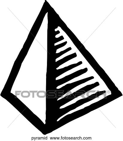 Pyramid View Large Clip Art Graphic Clipart - Pyramid. Fotosearch
