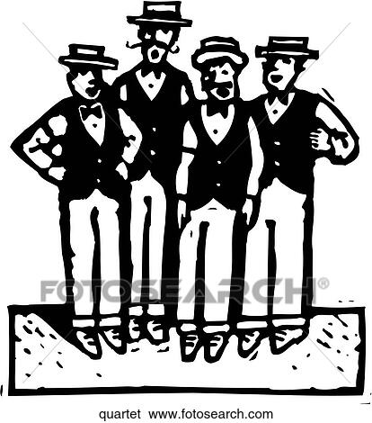 Quartet View Large Clip Art Graphic Clip Art - Quartet. Fotosearch