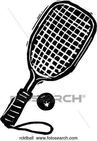 Racket Ball View Large Clip Art Graphic Clipart - Racket Ball. Fotosearch