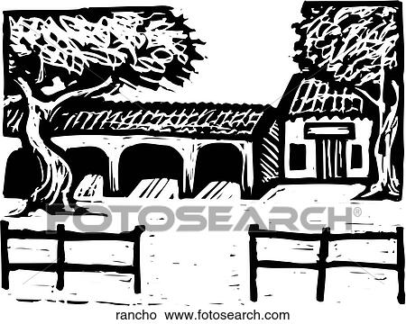 Rancho View Large Clip Art Graphic Clipart - Rancho. Fotosearch
