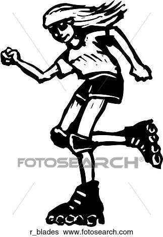 Clip Art - Roller Blades. Fotosearch