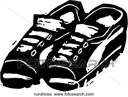 Running Shoes View Large Clip Art Graphic Clip Art - Running Shoes. Fotosearch