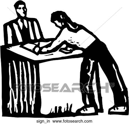 Clipart - Sign In. Fotosearch