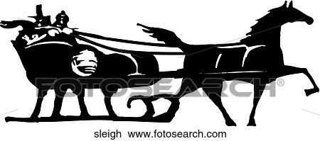Clipart - Sleigh Ride. Fotosearch