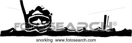 Clipart - Snorkling. Fotosearch