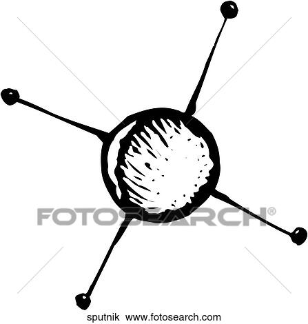 Sputnik View Large Clip Art Graphic Clipart - Sputnik. Fotosearch