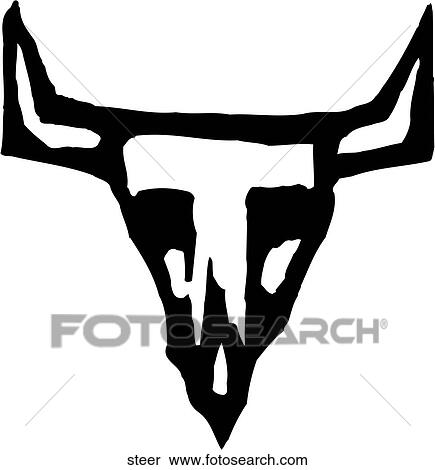 Steer View Large Clip Art Graphic Clipart - Steer. Fotosearch