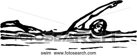 Swim View Large Clip Art Graphic Clipart - Swim. Fotosearch