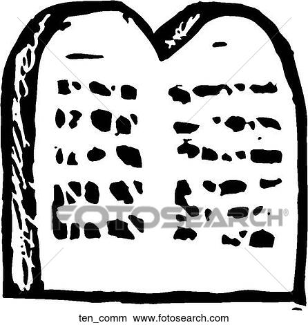 Ten Commandments View Large Clip Art Graphic Clipart - Ten Commandments. Fotosearch