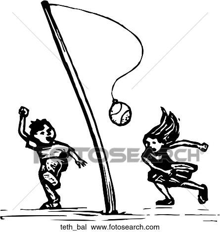 Clipart - Tether Ball. Fotosearch