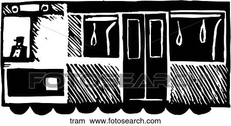 Tram View Large Clip Art Graphic Clipart - Tram. Fotosearch