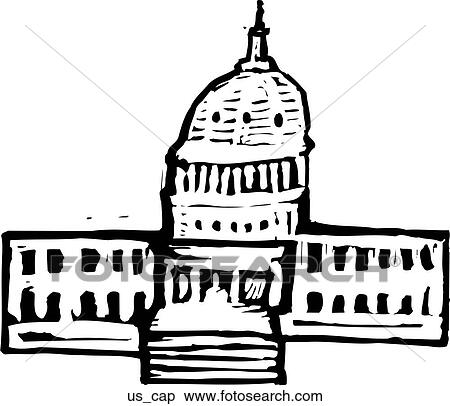 US Capitol View Large Clip Art Graphic Clipart - US Capitol. Fotosearch