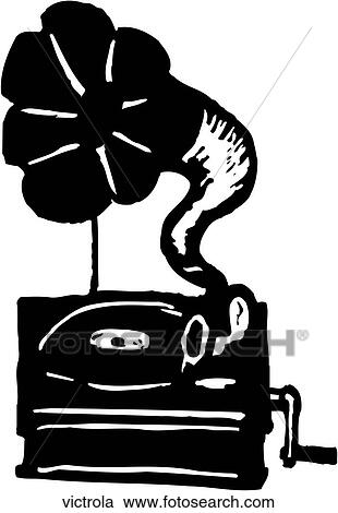 Victrola View Large Clip Art Graphic Clipart - Victrola. Fotosearch
