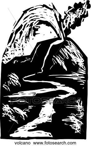 Clipart - Volcano. Fotosearch