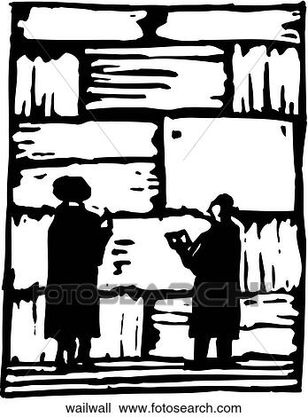Wailing Wall View Large Clip Art Graphic Clipart - Wailing Wall. Fotosearch