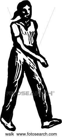 Clipart - Walk. Fotosearch