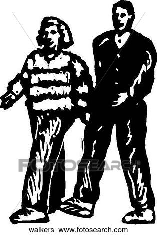 Clip Art - Walkers. Fotosearch