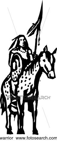 Warrior View Large Clip Art Graphic Clipart - Warrior. Fotosearch