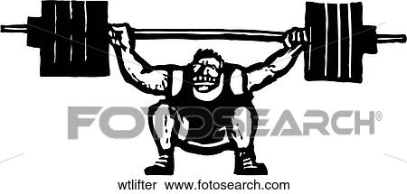 Weightlifter View Large Clip Art Graphic Clipart - Weightlifter. Fotosearch