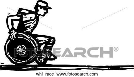 Clipart - Wheelchair Racing. Fotosearch