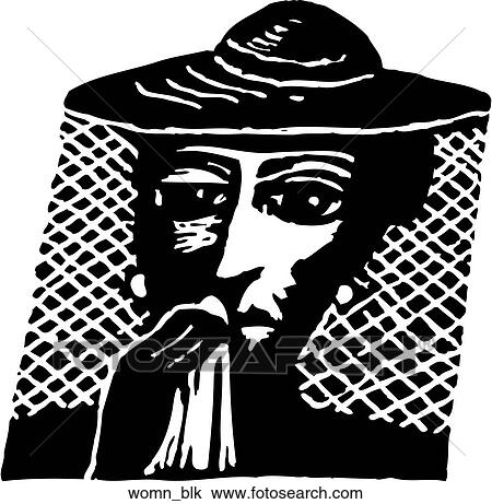Clipart - Woman in Black. Fotosearch