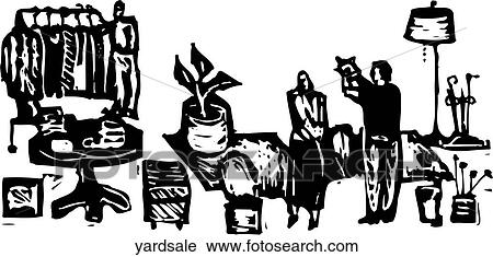 Clipart - Yard Sale. Fotosearch