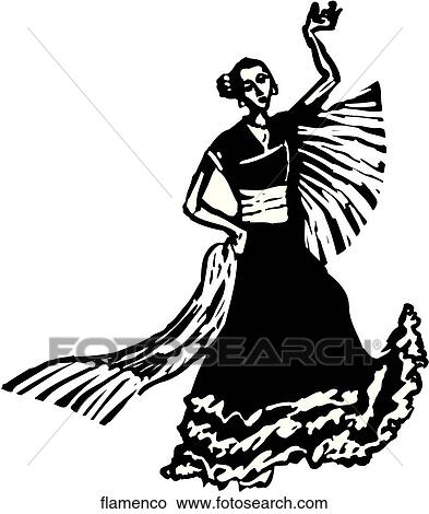 ﾌﾗﾒﾝｺ クリップアート 切り張り イラスト 絵画 集 Flamenco Fotosearch