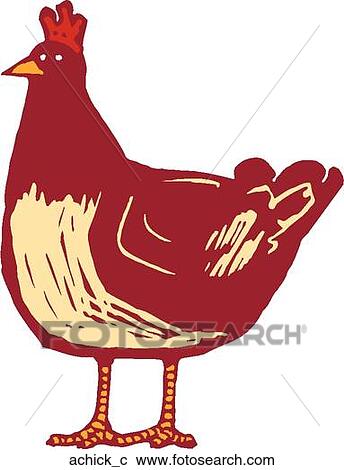Clipart - A Chicken. Fotosearch